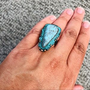 Western Turquoise Stone Stretch Ring
